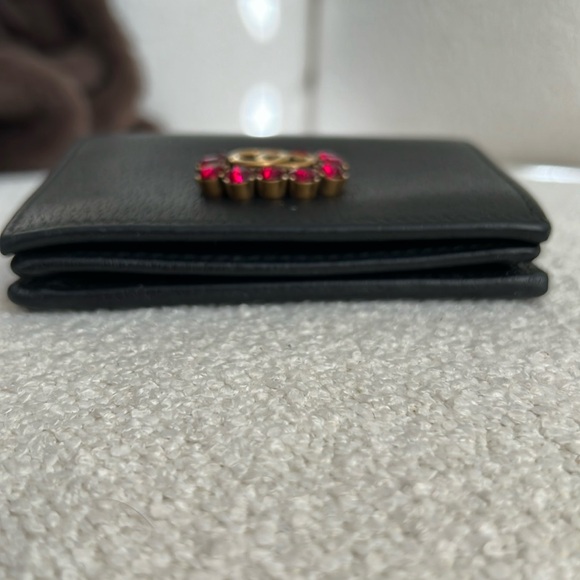 ⭐️RARE⭐️GUCCI GG Marmont Rhinestone Compact Wallet 49978 ✨LIMITED EDITION ✨ - Picture 4 of 16